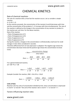chemical kinetics