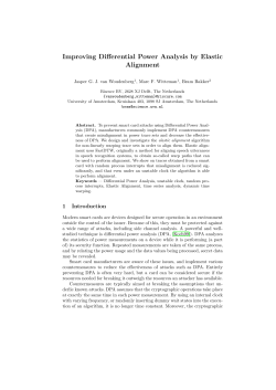 Improving Differential Power Analysis by Elastic Alignment