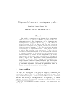 Polynomial closure and unambiguous product