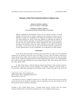Analysis of the Film Production District in Mexico City