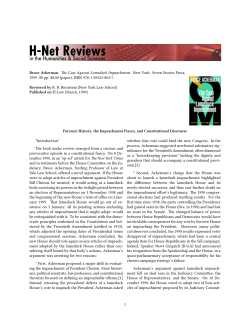 Forensic History, the Impeachment Fiasco, and - H-Net