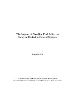 The Impact of Gasoline Fuel Sulfur on Catalytic Emission Control