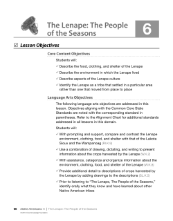 The Lenape: The People of the Seasons