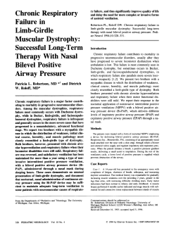 Chronic Respiratory Failure in Limb-Girdle Muscular