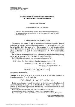 ON ISOLATED POINTS OF THE SPECTRUM OF A BOUNDED