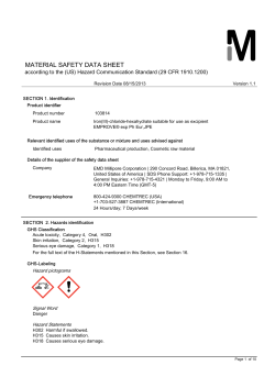 material safety data sheet