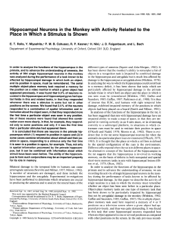 Hippocampal Neurons in the Monkey Place in Which a