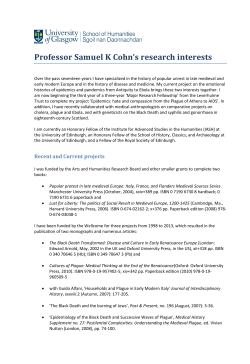 Professor Samuel K Cohn`s research interests