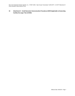 Small Generator Interconnection Procedures