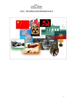 unit-i the world after theworld war- ii 1