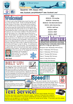 Newsletter 15th January 2016