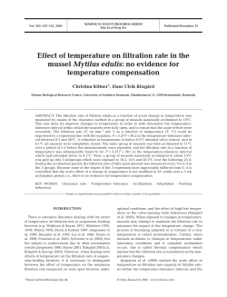 Effect of temperature on filtration rate in the mussel Mytilus edulis: no