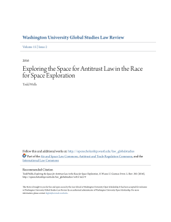 Exploring the Space for Antitrust Law in the Race for Space