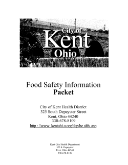 Food Safety Information - City of Kent Health Department