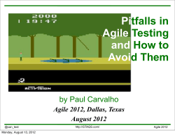 Pitfalls in Agile Testing