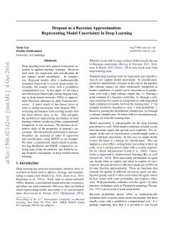 Dropout as a Bayesian Approximation