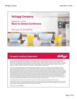 Printable Slides - Kellogg Investor Relations