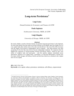 Long-term Persistence - The University of Chicago Booth School of
