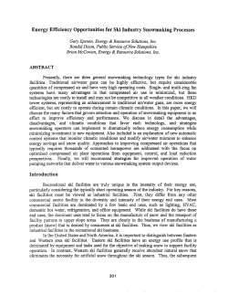 Energy Efficiency Opportunities for Ski Industry Snowmaking