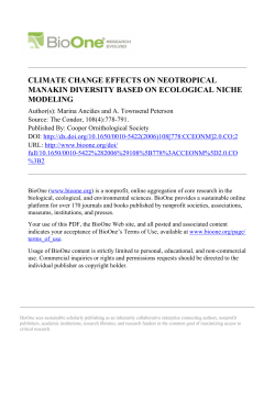 climate change effects on neotropical manakin diversity based on