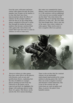 Over the years, with more and more violent video games become
