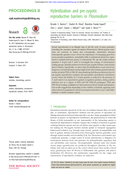 Hybridization and pre-zygotic reproductive barriers in