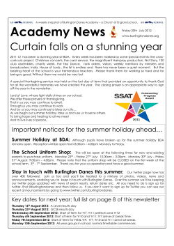 Newsletter 20/07/2012 - Ark Burlington Danes Academy