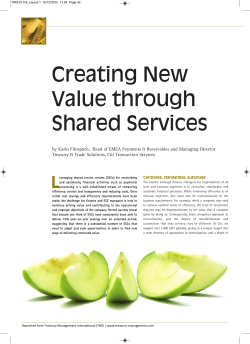 Creating New Value through Shared Services