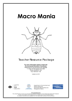 Macro Mania teacher information pack