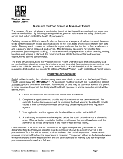 Guidelines for Food Service at Temporary Events