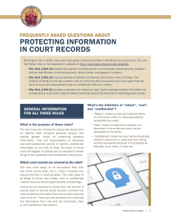 FAQs about protecting information in court records