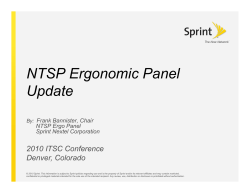 NTSP Ergonomic Panel Update