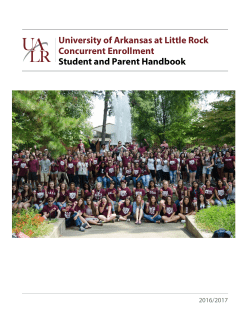 University of Arkansas at Little Rock Concurrent Enrollment