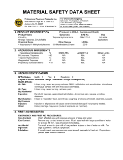 MSDS Citro-Pro - Professional Pavement Products