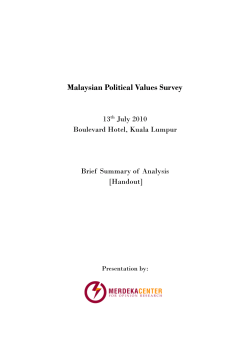 Malaysian Political Values Survey