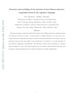 Structure and modeling of the network of two-Chinese