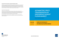 Asymmetric Price Transmission in Indonesia`s Wheat Flour Market