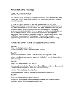 Army-McCarthy Hearings