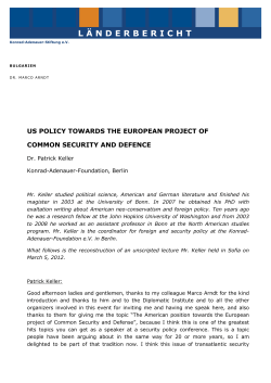 l&auml;nderbericht - Konrad-Adenauer