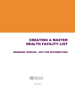 creating a master health facility list