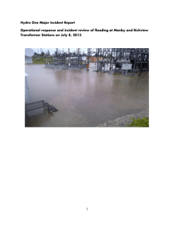 1 Hydro One Major Incident Report Operational response and
