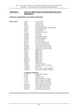 Appendix 1 - Pembrokeshire County Council