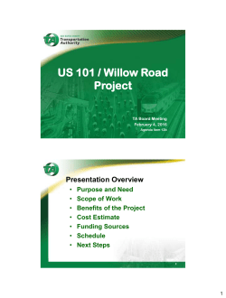 US 101 / Willow Road Project