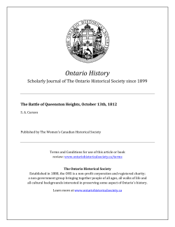 The Battle of Queenston Heights, October 13th, 1812