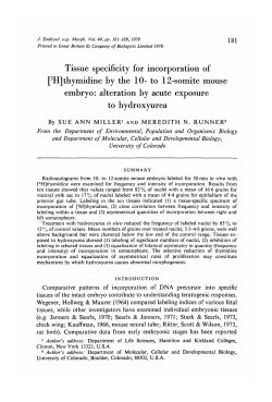 Tissue specificity for incorporation of
