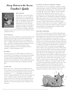 Mercy Watson to the Rescue Teacher`s Guide