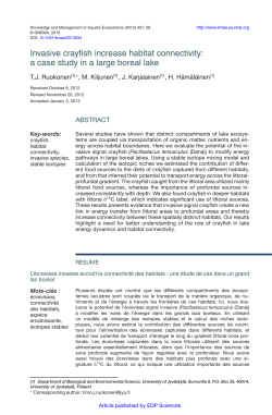 - Knowledge and management of aquatic ecosystems