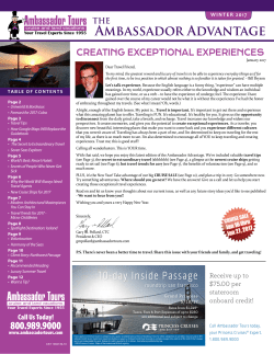 Ambassador Advantage - Ambassador Tours 3.0
