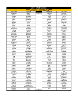 cast names - Infinite Motion