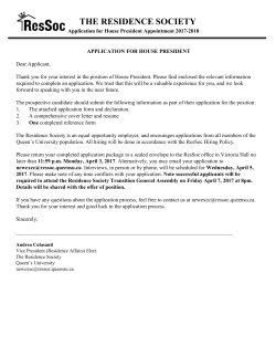 2017-18 House President Application Package
